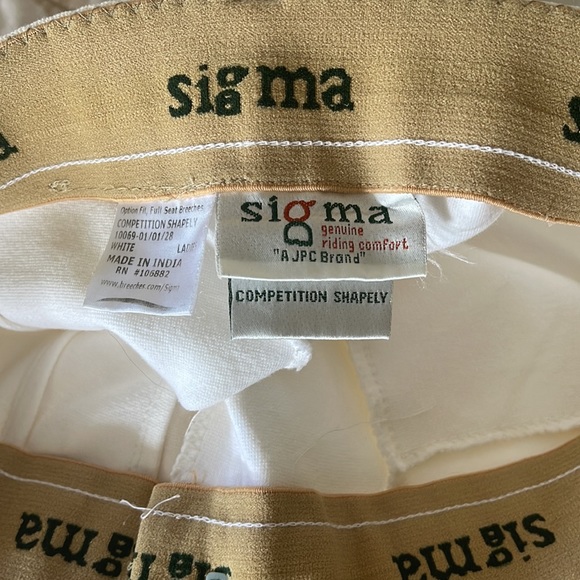 Sigma competition breeches White size 28 regular fits true to size - Picture 3 of 5